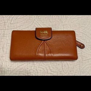 Coach Leather Wallet Tan